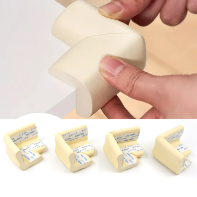 Baby Safety Corner Protectors for Furniture | Transparent Soft Silicone Edge Guards for Table Corners | Childproof Cushion Bumpers for Baby Safety (Pack of 4)